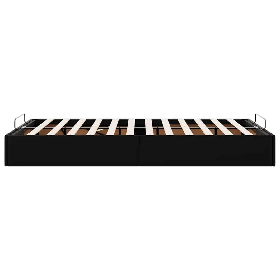 Cadre de lit ottoman sans matelas noir 120x190 cm similicuir - 8