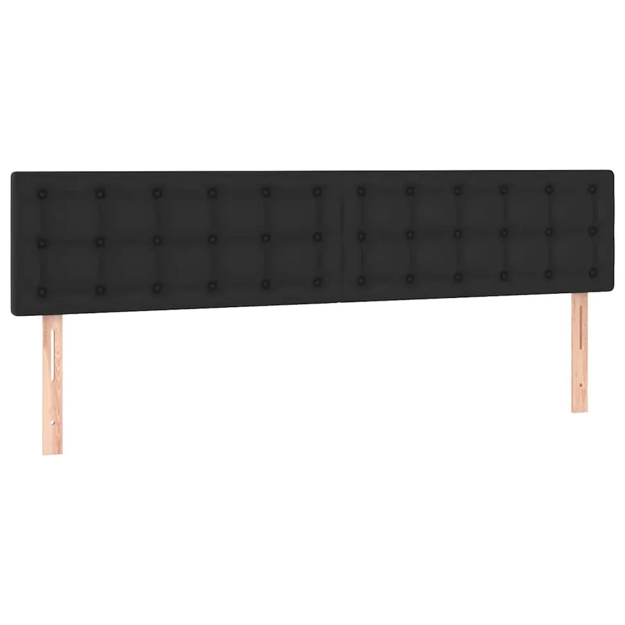 Cadre de lit ottoman avec matelas noir 160x200 cm similicuir - 9
