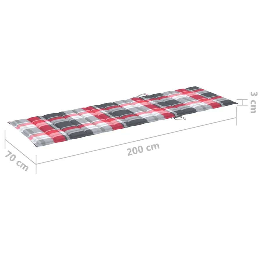 Chaise longue double avec coussins Bois de pin imprégné - 9