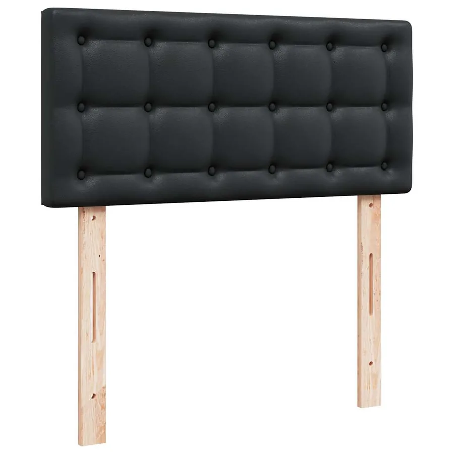 Lit ottoman avec matelas noir 100x200 cm similicuir - 9