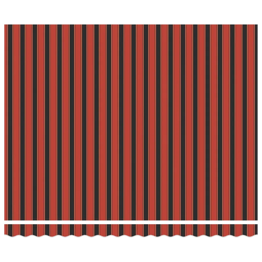 Auvent rétractable orange et marron 350 x 250 cm Polyester - 6
