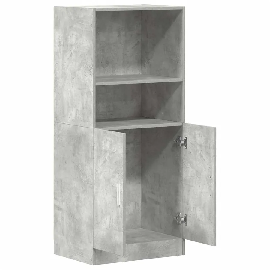 Armoire de cuisine gris béton 57x41,5x131,5 cm bois ingénierie - 5
