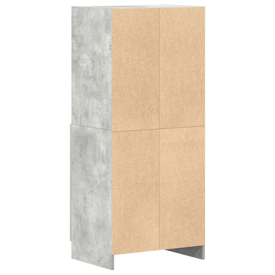 Armoire de cuisine gris béton 57x41,5x131,5 cm bois ingénierie - 7