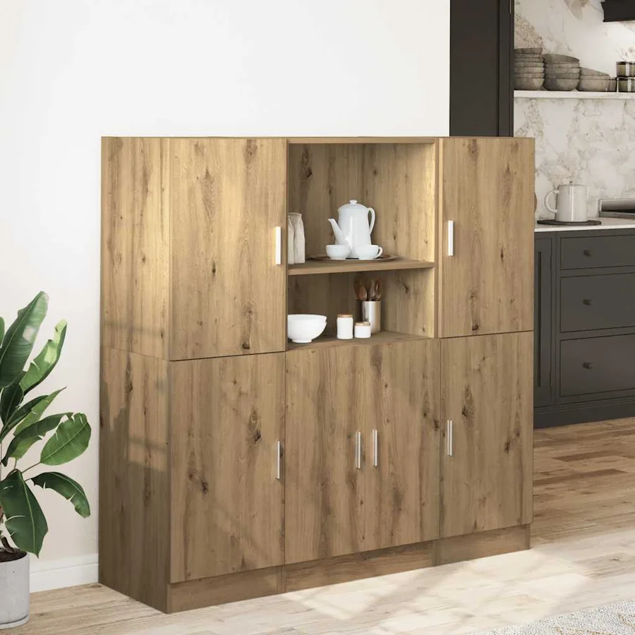 Ensemble d'armoires de cuisine 3 pcs chêne artisanal - 3