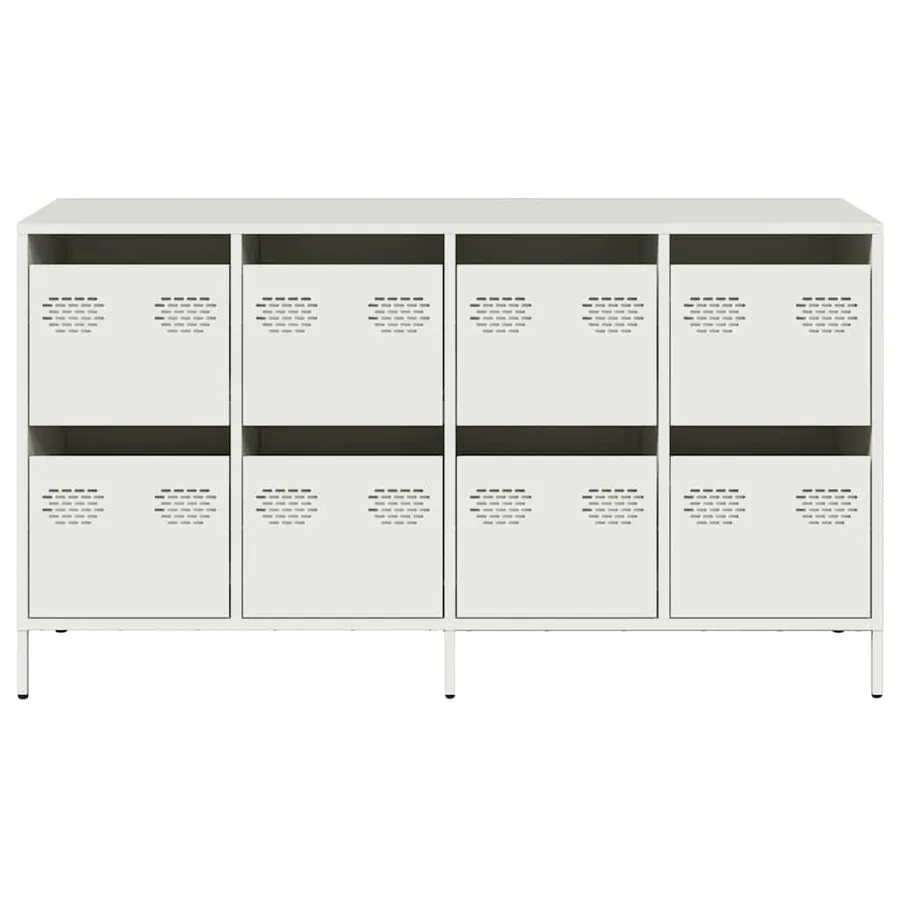Buffet blanc 135x39x73,5 cm acier laminé à froid - 5