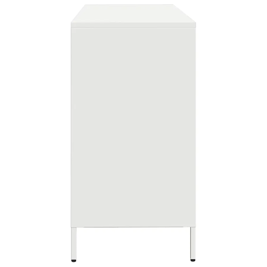 Buffet blanc 135x39x73,5 cm acier laminé à froid - 6