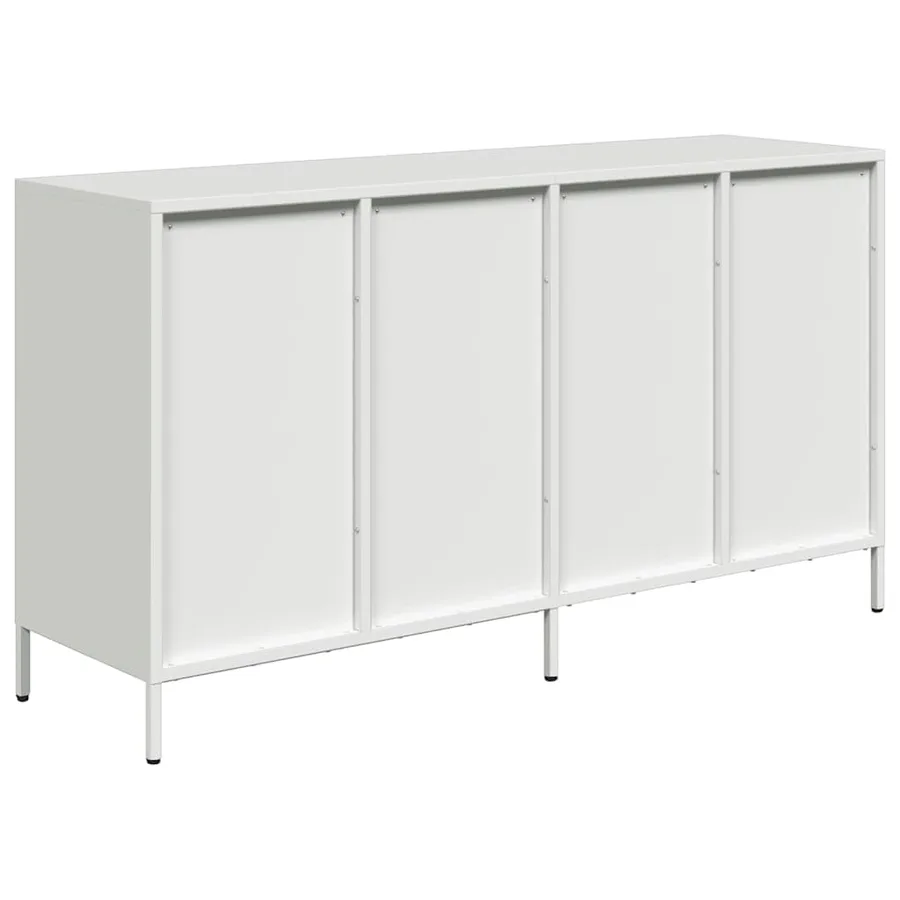Buffet blanc 135x39x73,5 cm acier laminé à froid - 7