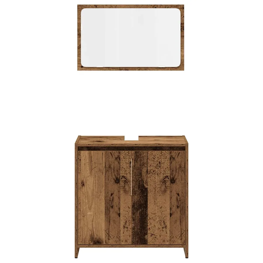 Ensemble de meubles salle de bain 3 pcs bois d'ingénierie - 7