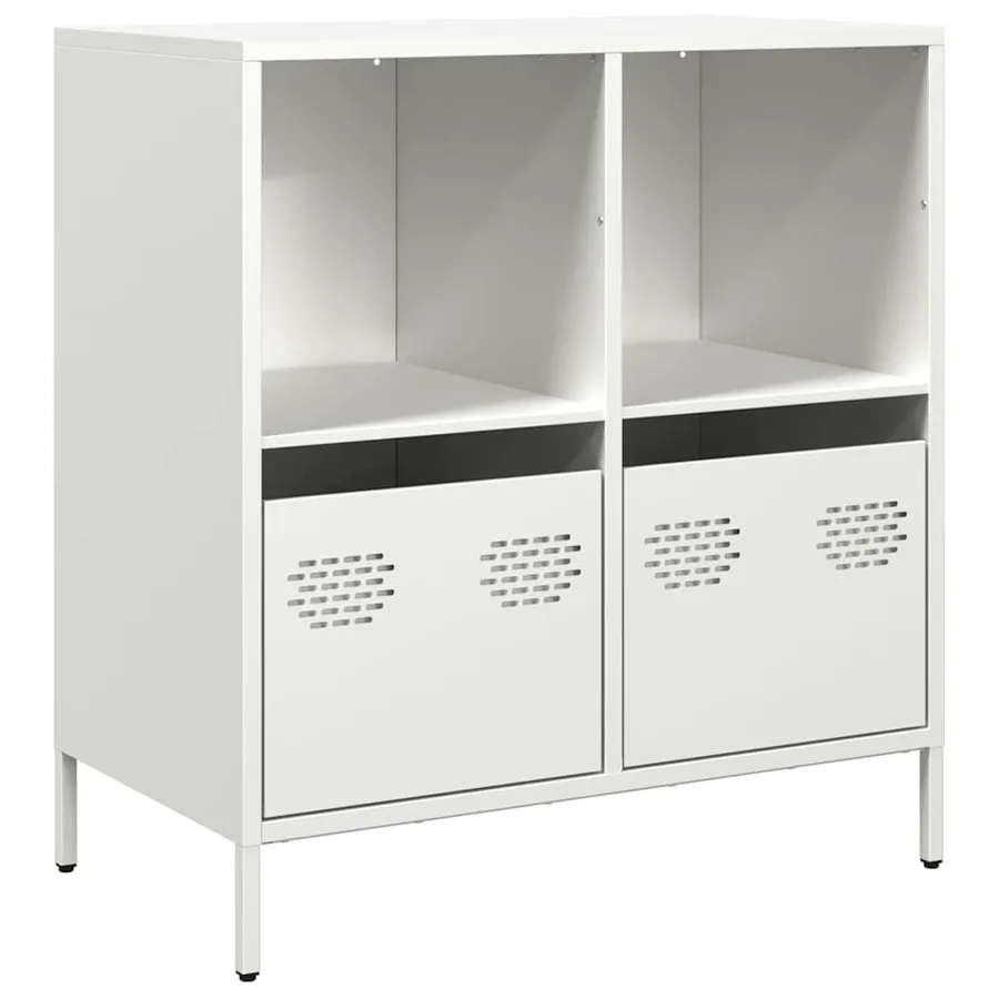 Buffet blanc 68x39x73,5 cm acier laminé à froid - 2