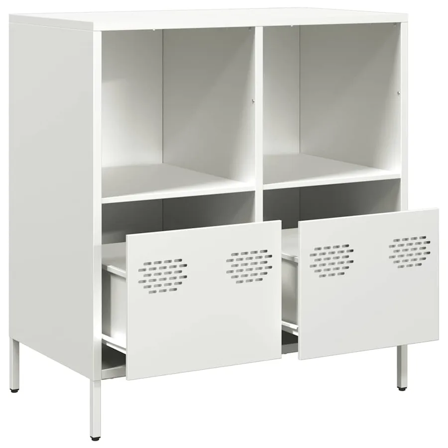 Buffet blanc 68x39x73,5 cm acier laminé à froid - 5
