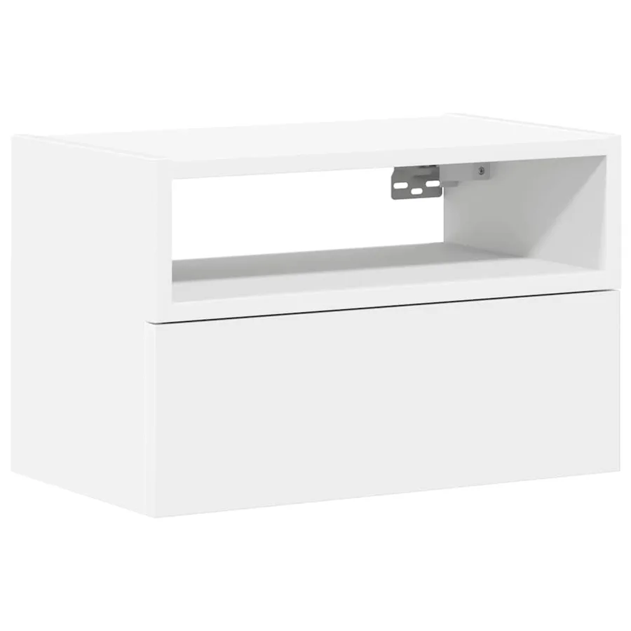 Table de chevet murale blanc 45x26x28,5 cm - 2