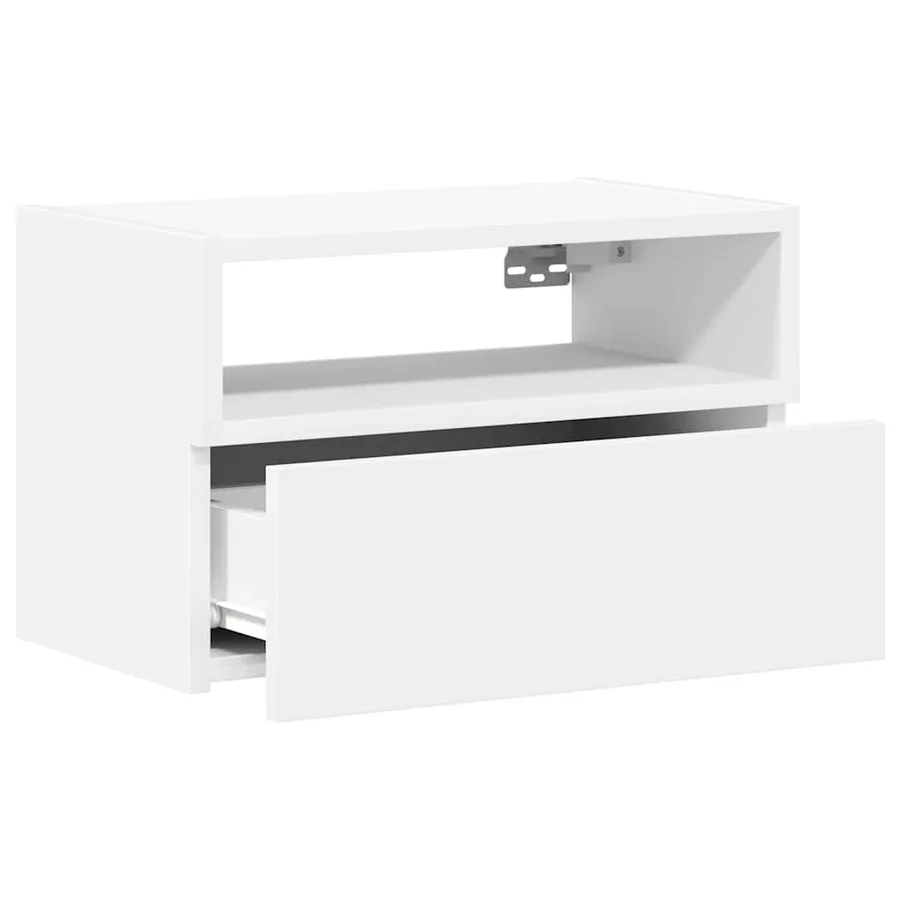 Table de chevet murale blanc 45x26x28,5 cm - 5