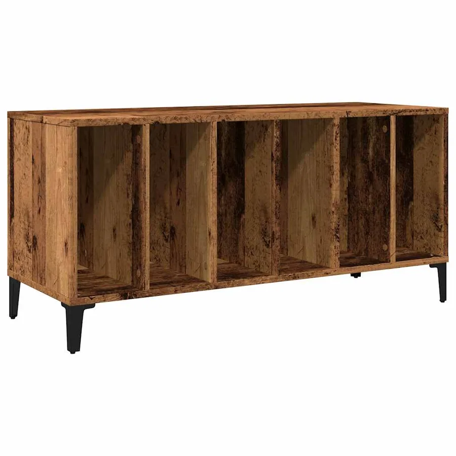 Armoire à disques vieux bois 100x38x48 cm bois d'ingénierie - 2