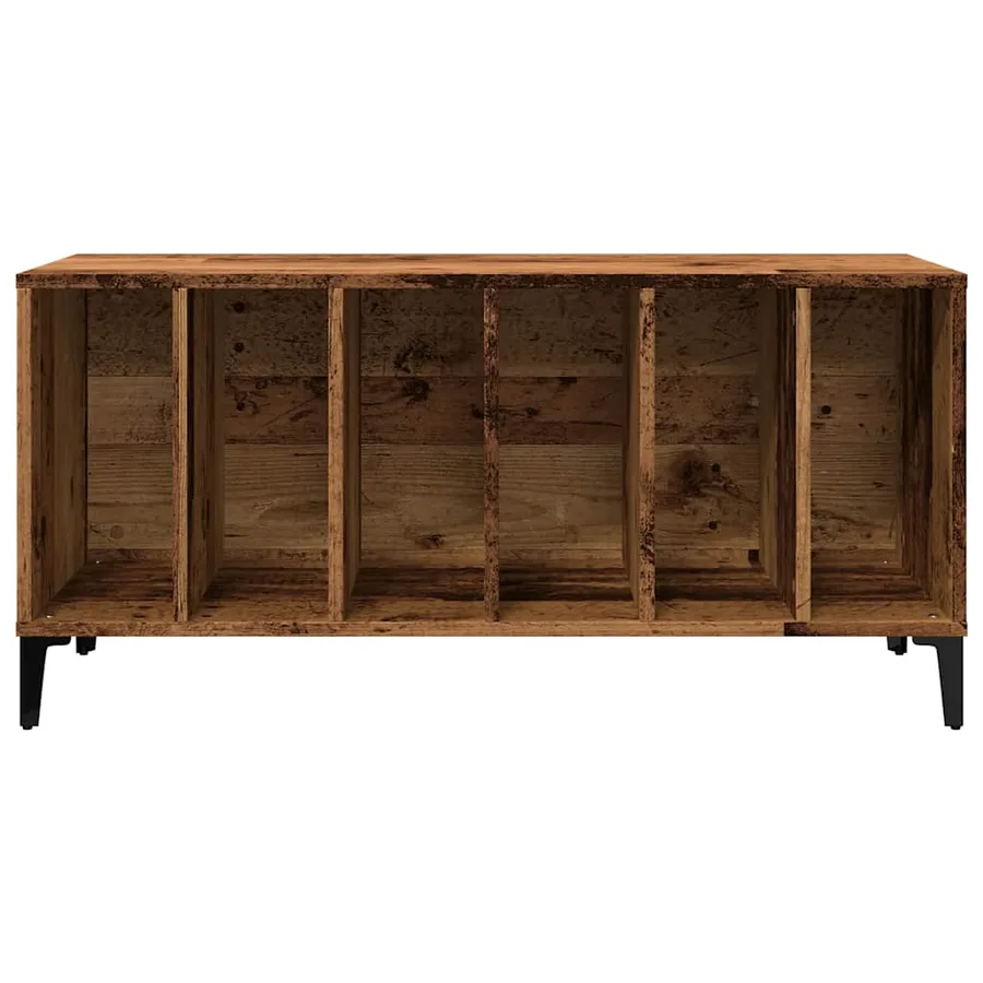 Armoire à disques vieux bois 100x38x48 cm bois d'ingénierie - 4