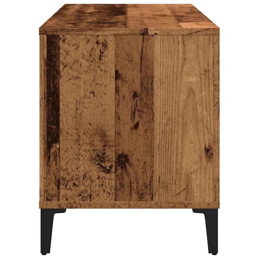 Armoire à disques vieux bois 100x38x48 cm bois d'ingénierie - 5