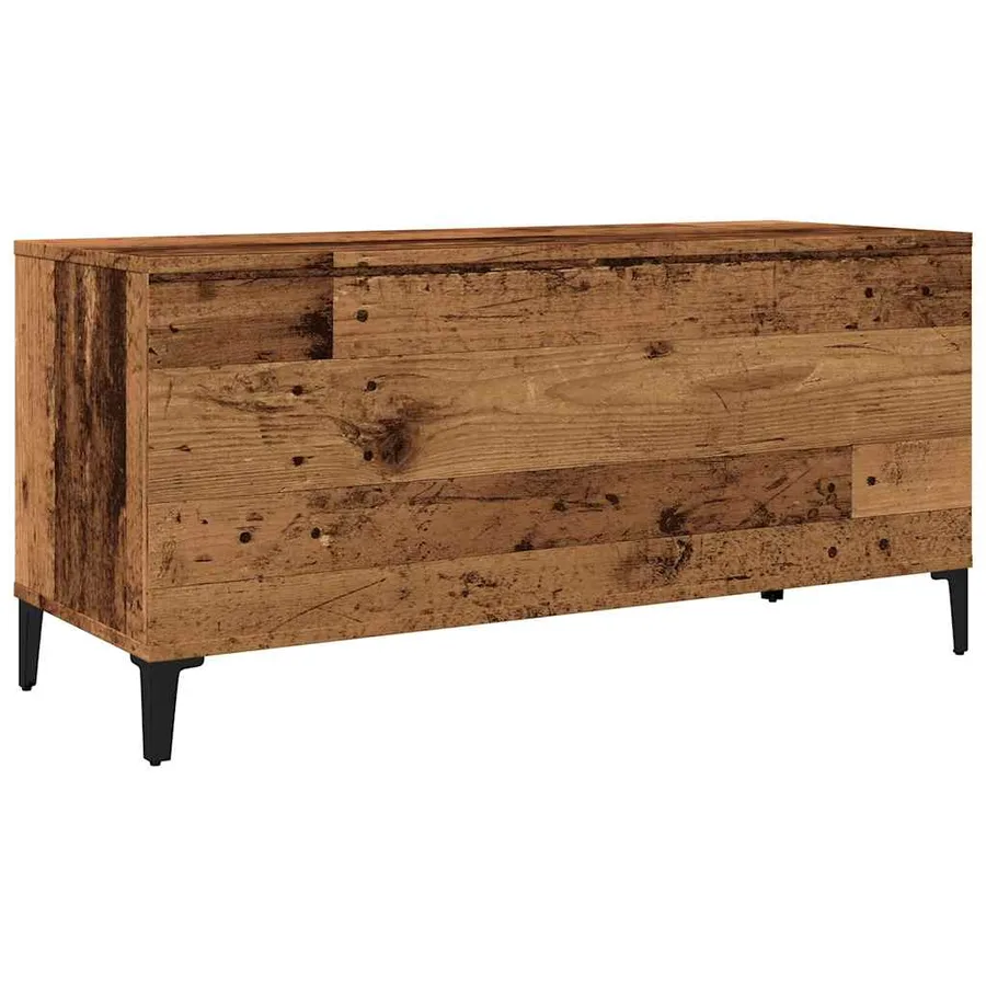 Armoire à disques vieux bois 100x38x48 cm bois d'ingénierie - 6
