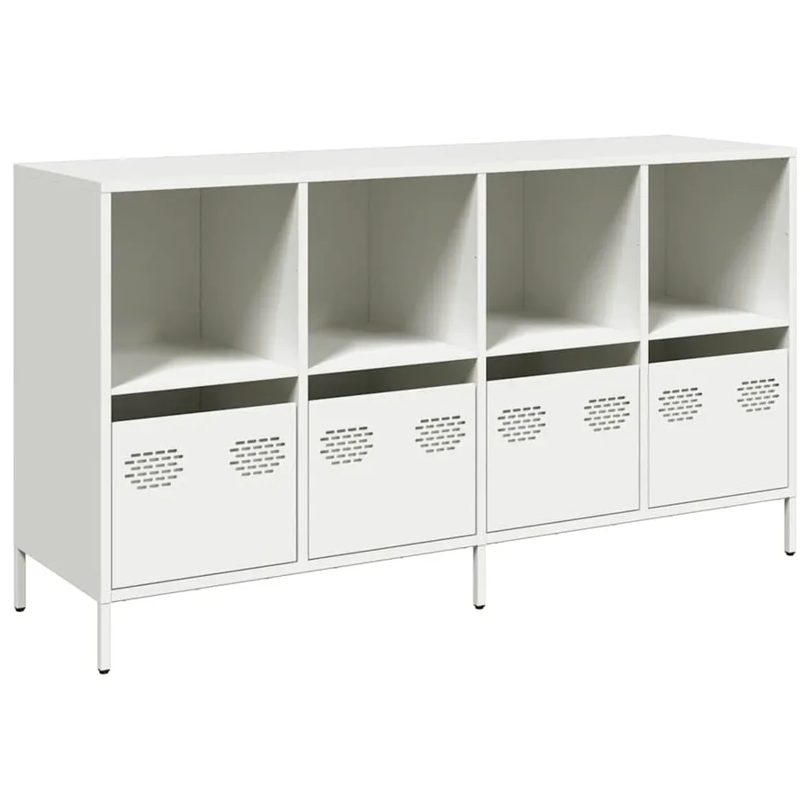 Buffet blanc 135x39x73,5 cm acier laminé à froid - 2