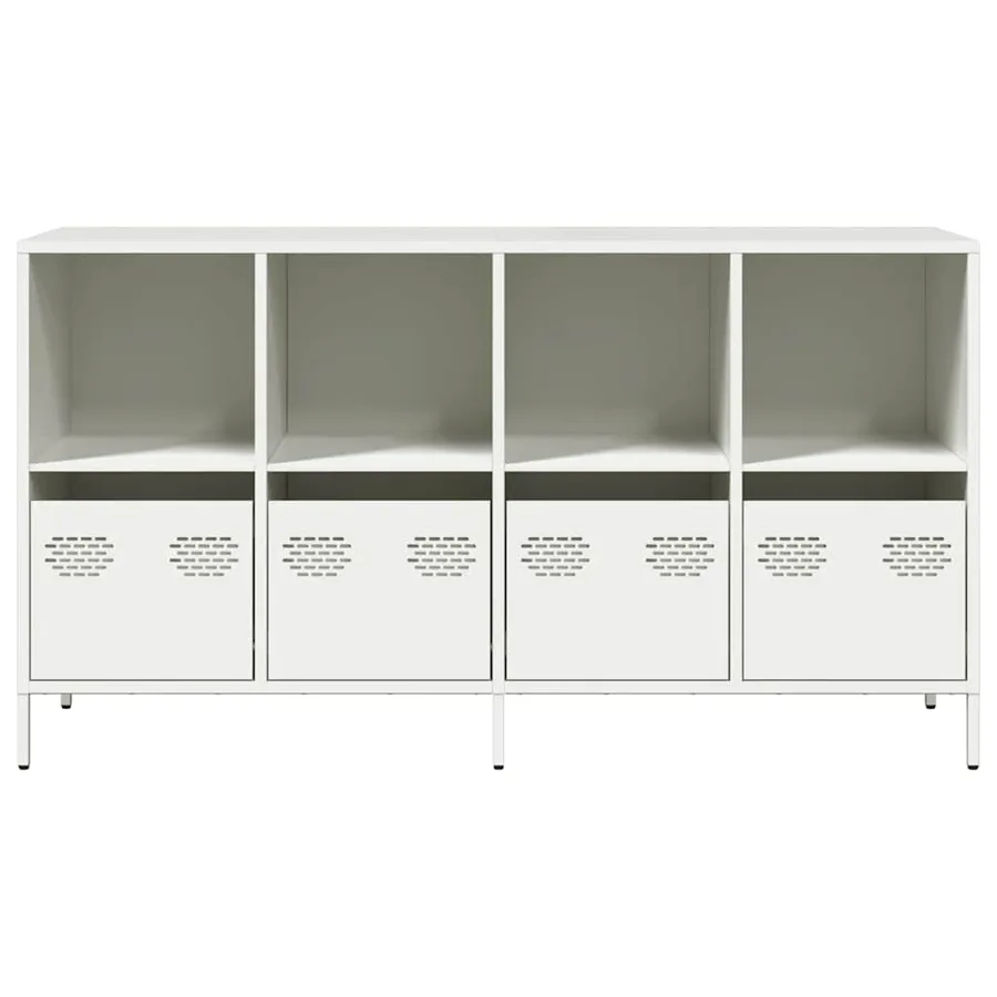 Buffet blanc 135x39x73,5 cm acier laminé à froid - 5
