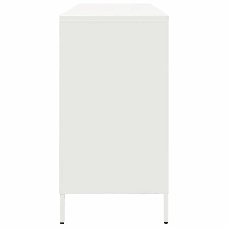 Buffet blanc 135x39x73,5 cm acier laminé à froid - 6
