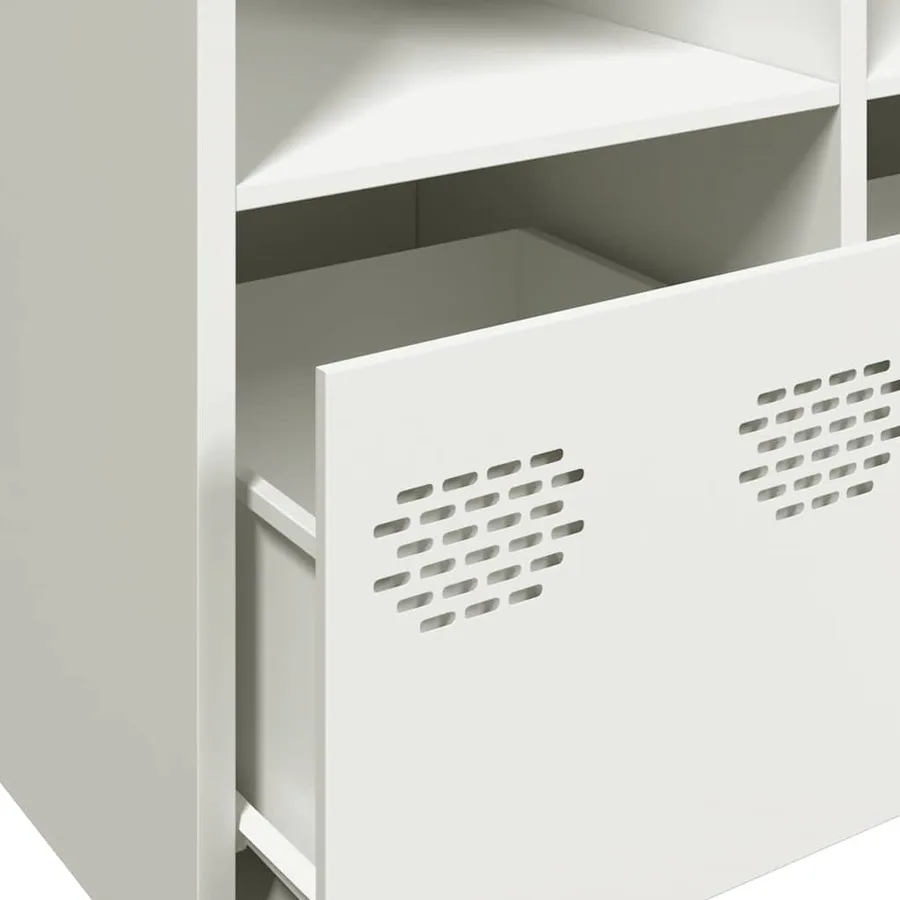Buffet blanc 135x39x73,5 cm acier laminé à froid - 9