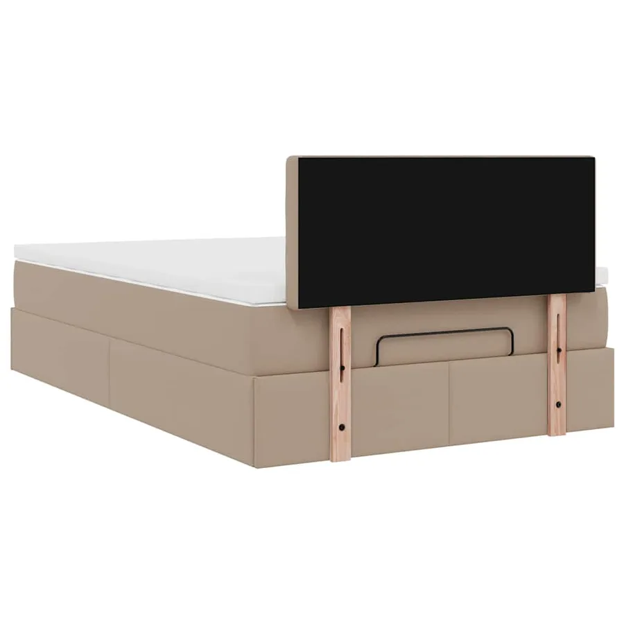 Lit ottoman avec matelas & LED cappuccino 120x190cm similicuir - 10