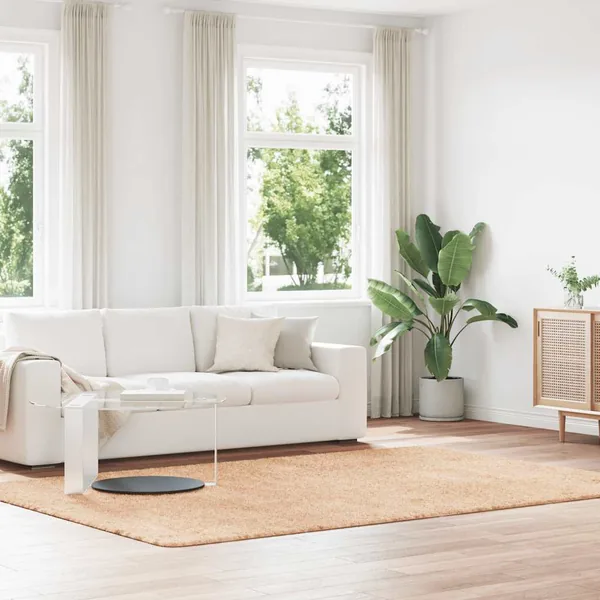 Tapis Shaggy à poils longs NAVARRA beige 200x290 cm polyester