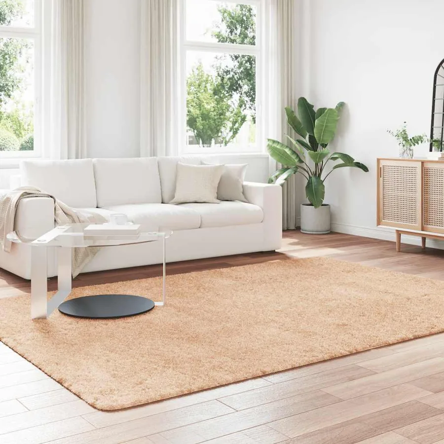 Tapis Shaggy à poils longs NAVARRA beige 200x290 cm polyester - 3