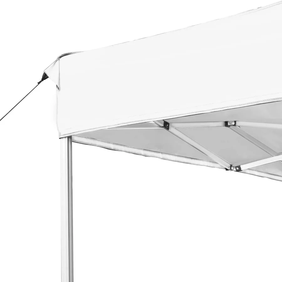 Tente de réception pliable Aluminium 4,5x3 m Blanc - 5