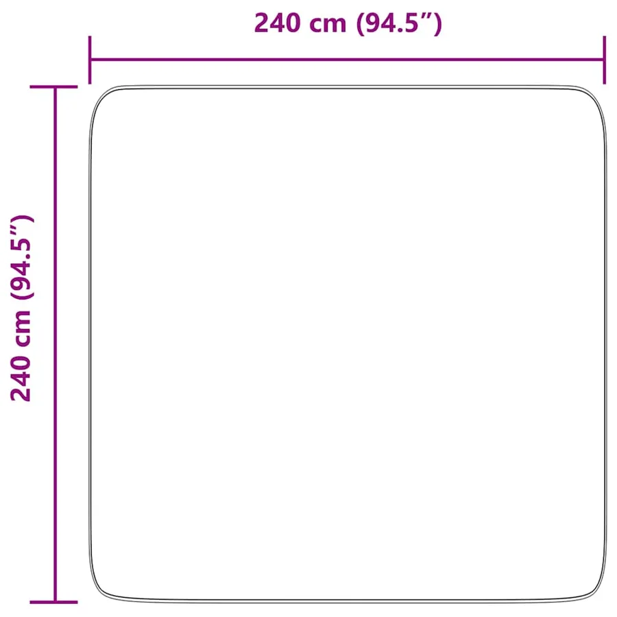 Tapis shaggy à poils longs NAVARRA crème 240x240 cm polyester - 10