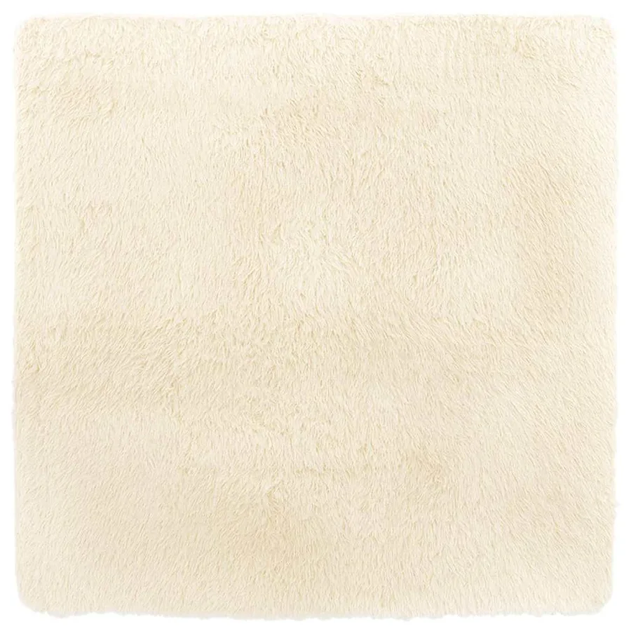 Tapis shaggy à poils longs NAVARRA crème 240x240 cm polyester - 2