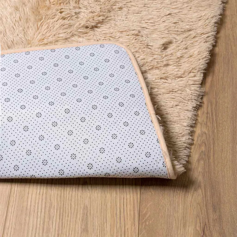 Tapis Shaggy à poils longs NAVARRA beige 60x100 cm polyester - 6