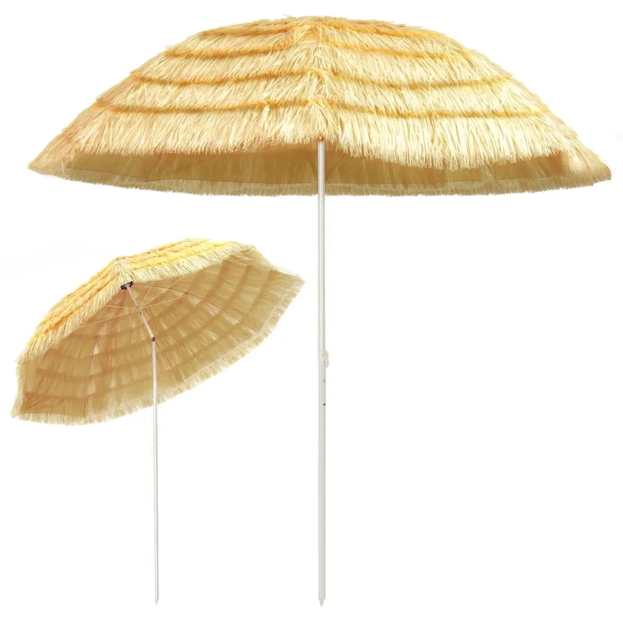 Parasol de plage Naturel 300 cm Style hawaïen - 2