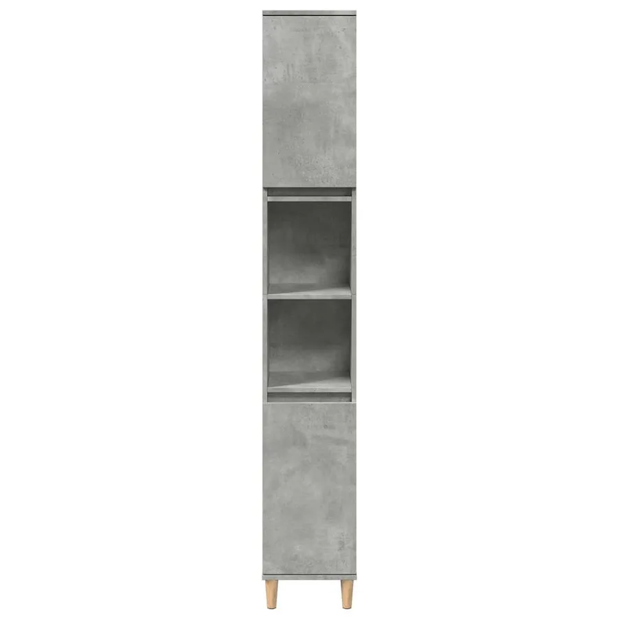 Armoire de salle de bain gris béton 30x30x190 cm - 4