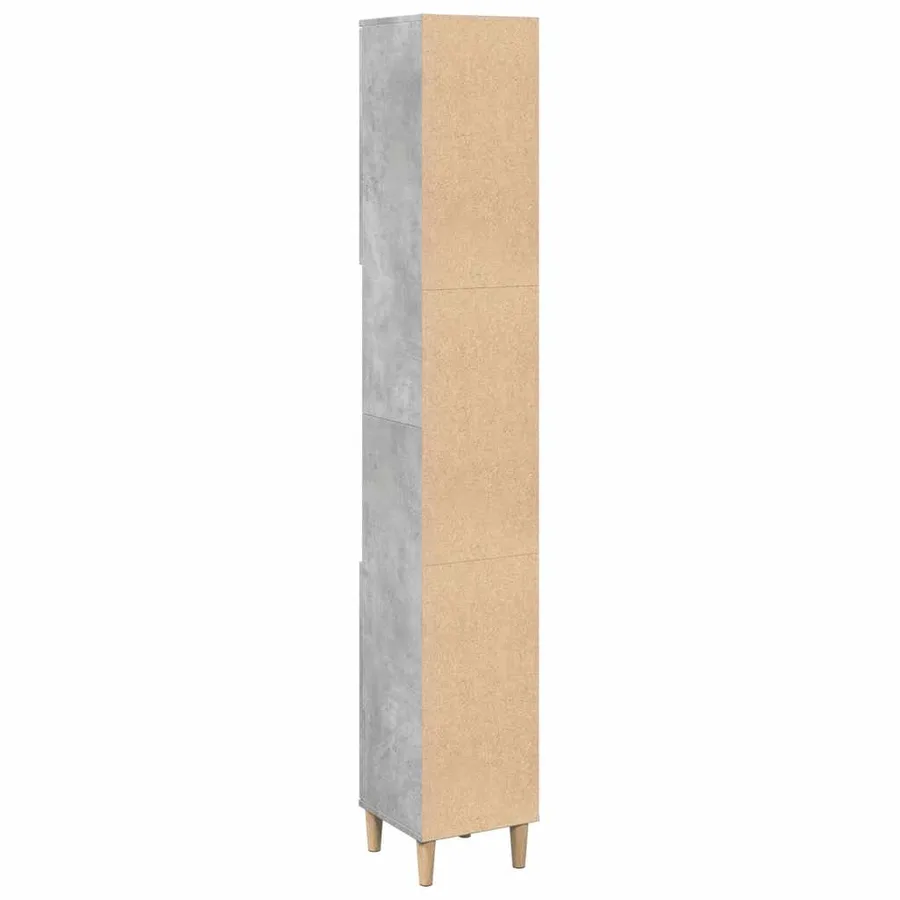 Armoire de salle de bain gris béton 30x30x190 cm - 7