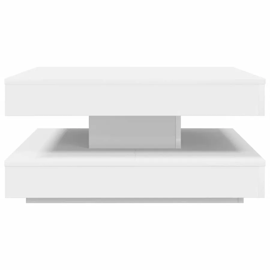 Table basse rotative à 360 degrés blanc 70x70x34,5 cm - 5
