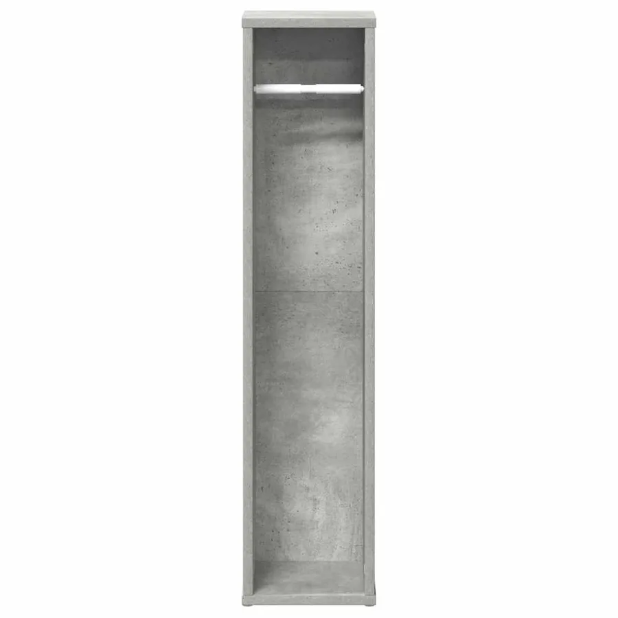 Meuble de salle de bain avec porte-rouleau gris béton 20,5 x 20 x 90 cm - 4