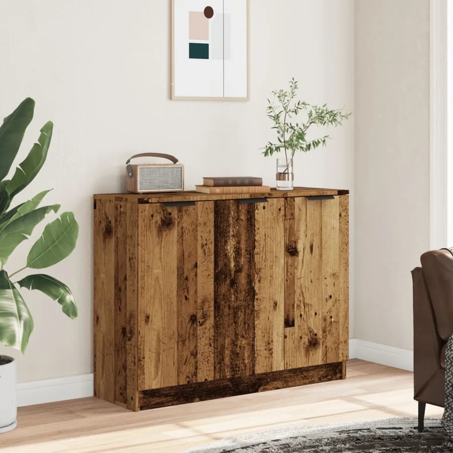 Buffet vieux bois 90,5x30x70 cm bois d'ingénierie - 3