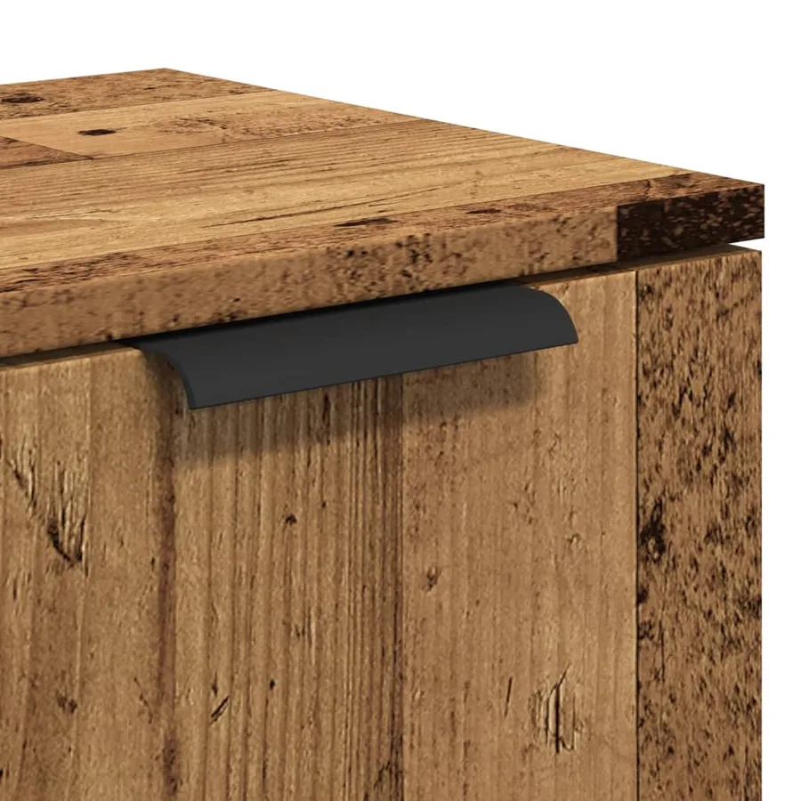 Buffet vieux bois 90,5x30x70 cm bois d'ingénierie - 9