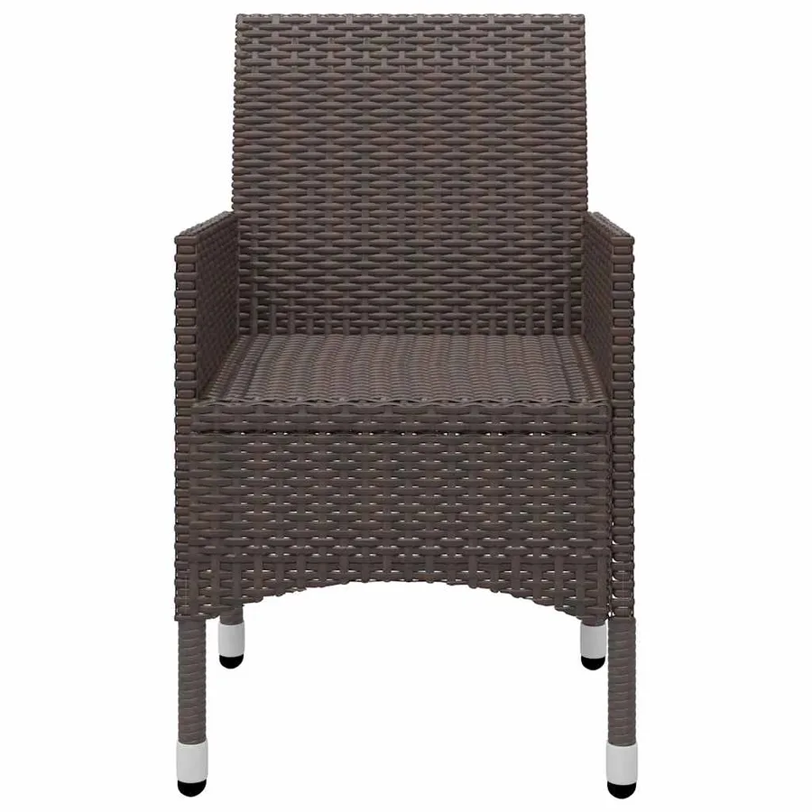 Ensemble à manger de jardin 9 pcs Marron - 11