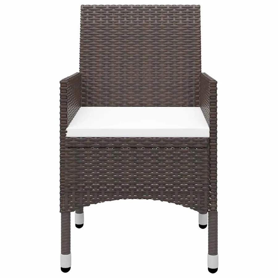 Ensemble à manger de jardin 9 pcs Marron - 9