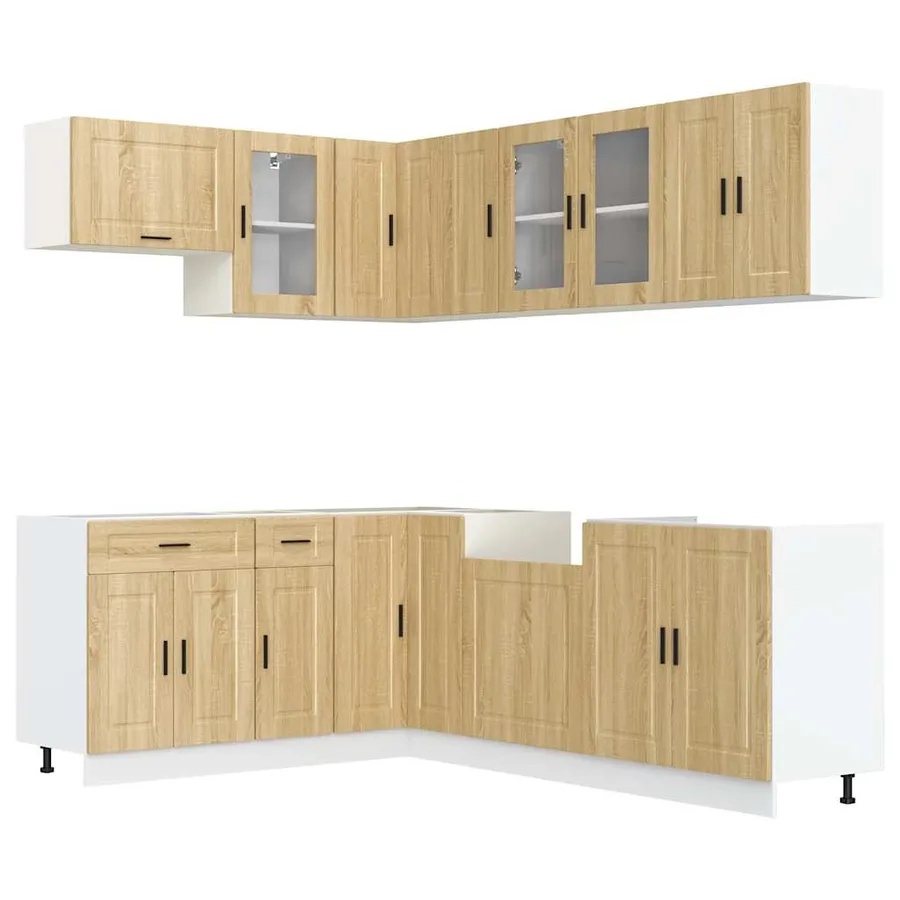 Ensemble d'armoires de cuisine 11 pcs Porto bois d'ingénierie - 2