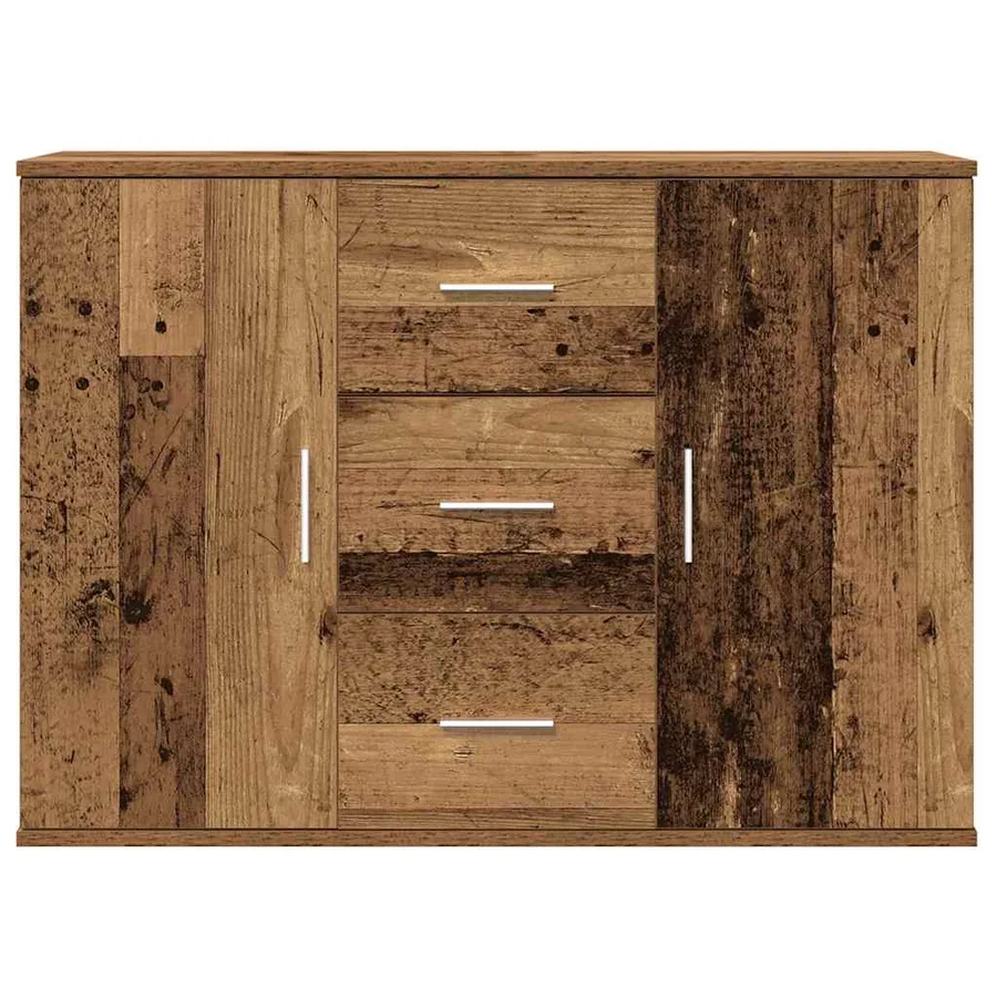 Buffet vieux bois 90x29,5x65 cm bois d'ingénierie - 4