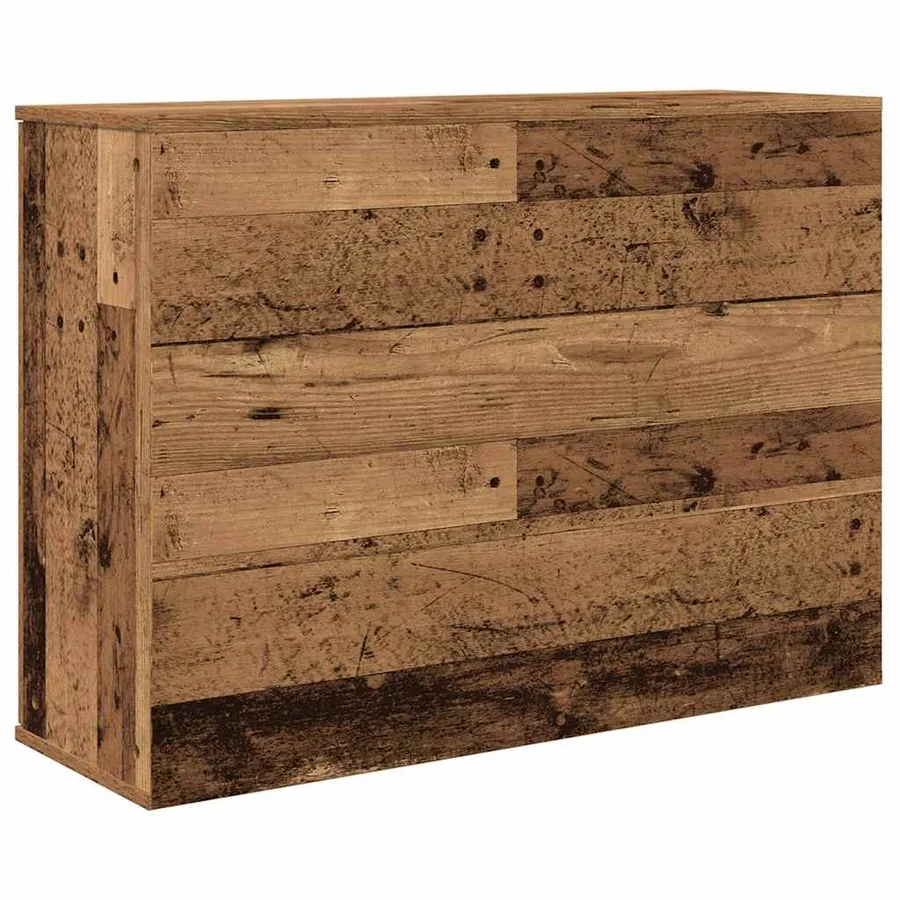 Buffet vieux bois 90x29,5x65 cm bois d'ingénierie - 6