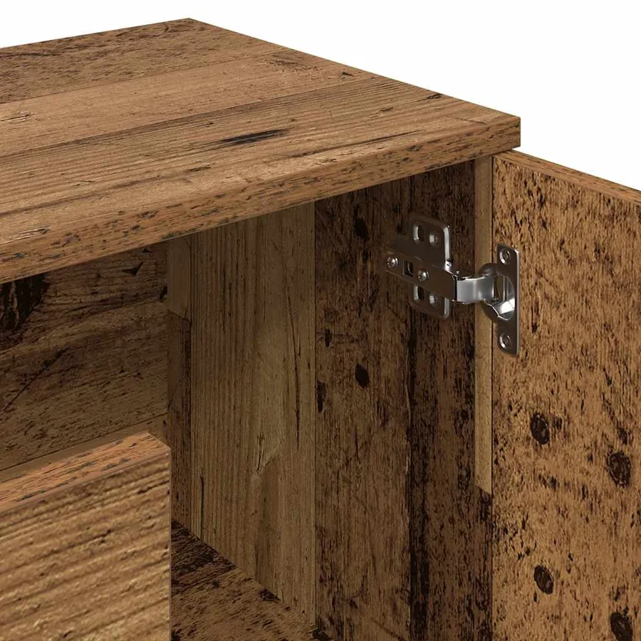 Buffet vieux bois 90x29,5x65 cm bois d'ingénierie - 7