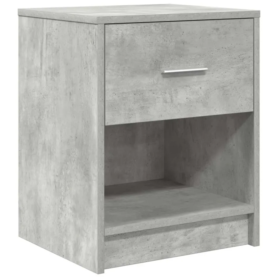Tables de chevet 2 pcs avec tiroir Gris béton 40x34x50 cm - 6