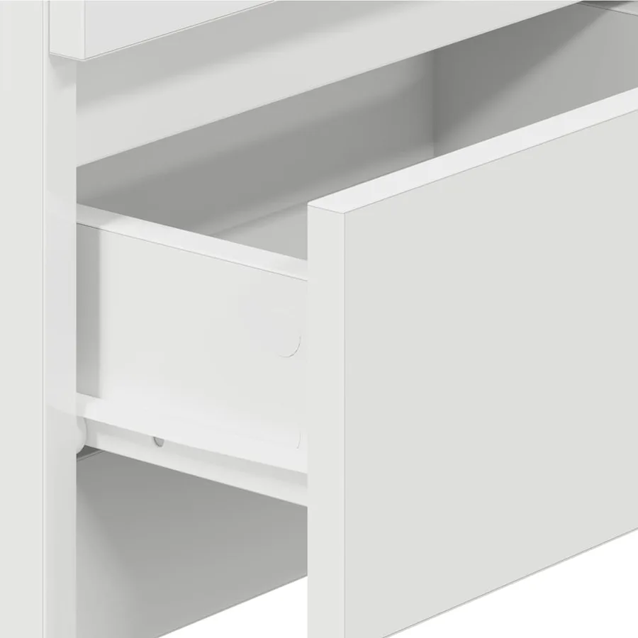 Tables de chevet 2 pcs avec 2 tiroirs blanc 40x33x60 cm - 9