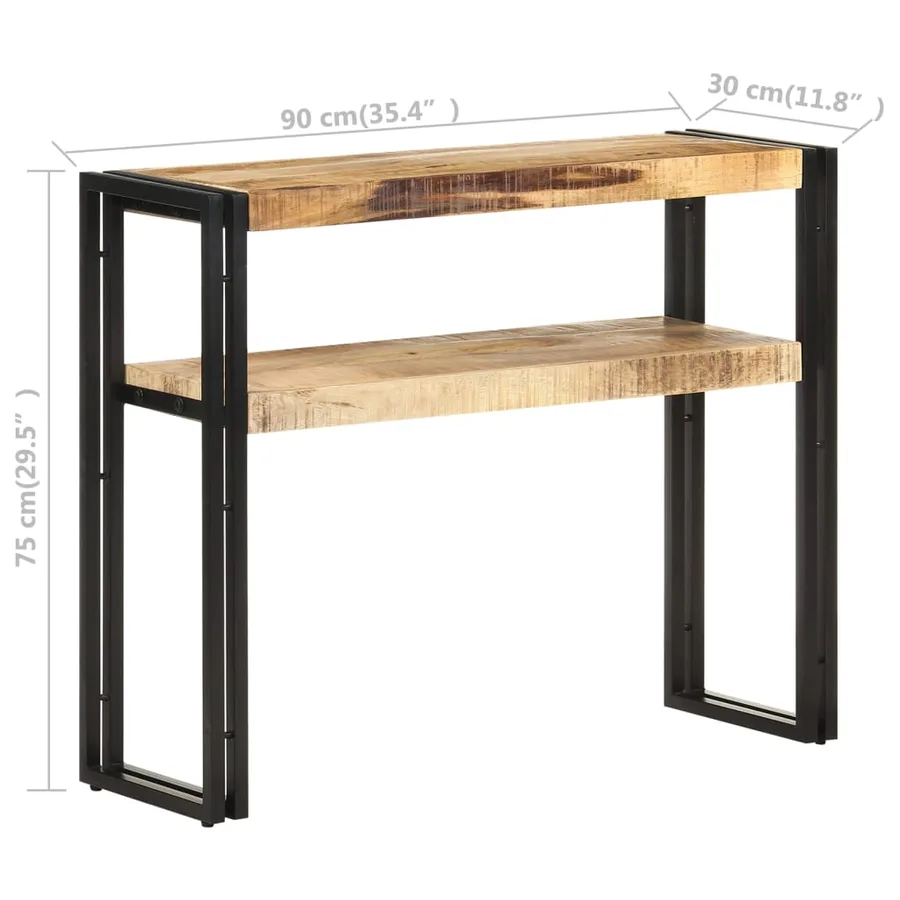Table console 90x30x75 cm Bois de manguier brut - 5