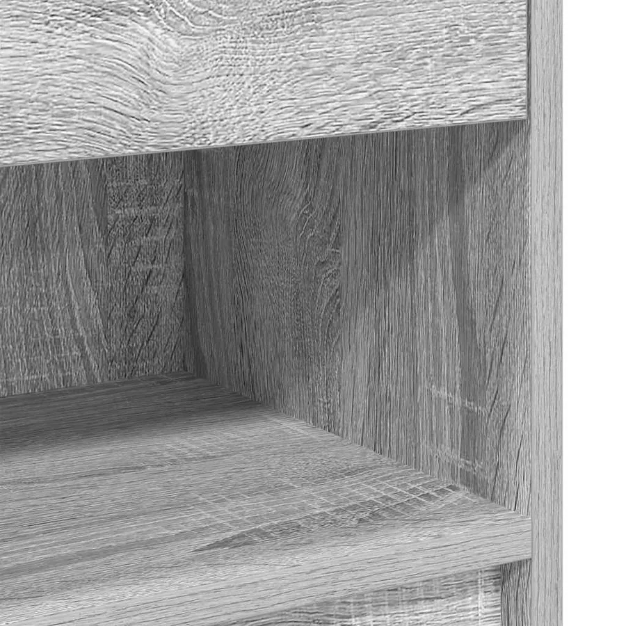 Tables de chevet 2 pcs avec tiroir Gris Sonoma 39x28x41 cm - 10