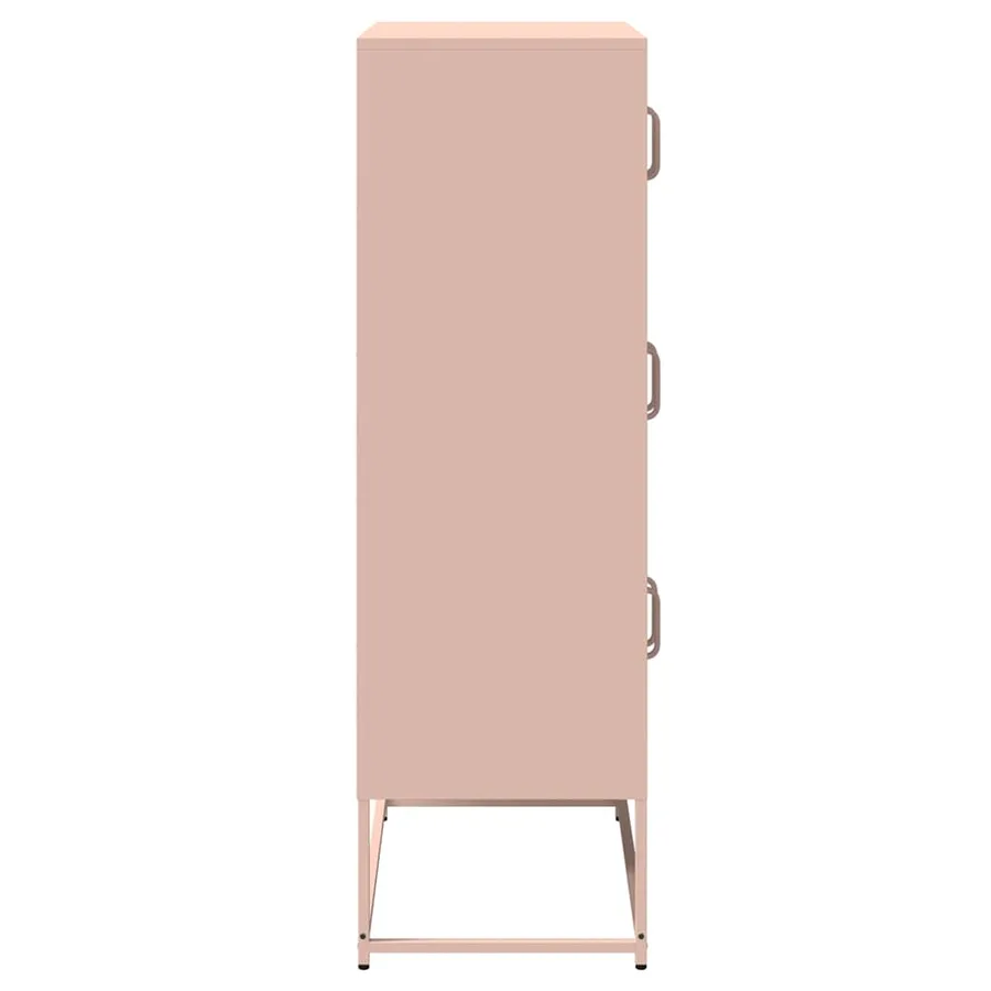 Buffet haut rose 68x39x123 cm acier - 7
