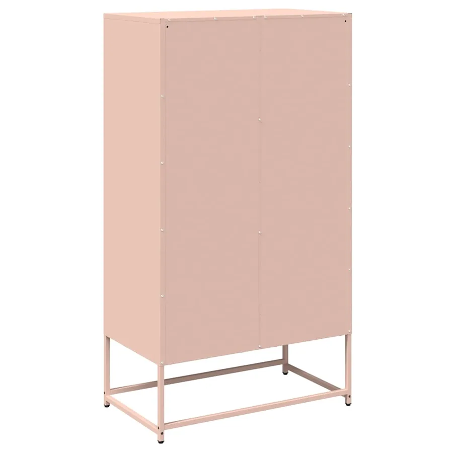 Buffet haut rose 68x39x123 cm acier - 8